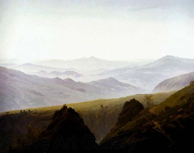 Caspar David Friedrich Morning in the Mountains Norge oil painting art